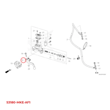 honda bremsegreb crf450r 53180-MKE-AF1