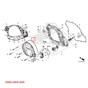 honda pakning, koblingsafskærmning 11352-MKE-A00 11352MKEA00