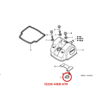 honda pakning, ring, dæksel topstykke 12226-MEB-670 12226MEB670