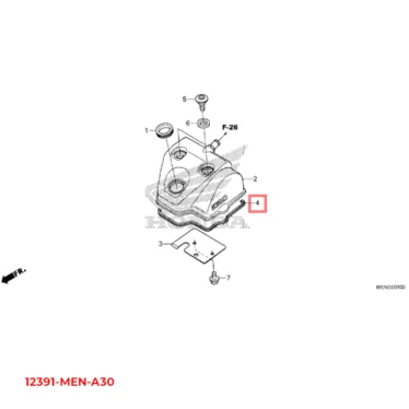 honda pakning, ventilkammerafskærmning 12391-MEN-A30 12391MENA30