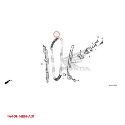 honda knastkæde (108l) (borg warner) 14401-MEN-A31