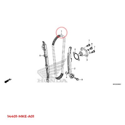 honda kæde, knast (110l) (borg warner) 14401-MKE-A01