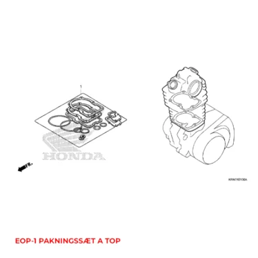 14560-MEN-671 EOP-1 PAKNINGSSÆT A TOP honda pakning, strammer, hæver