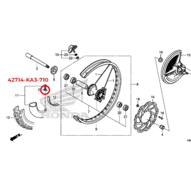 honda ventilhætte hjul 42714-KA3-710-1 42714KA3710