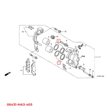 honda tætningssæt, stempel 06431-MA3-405 06431MA3405