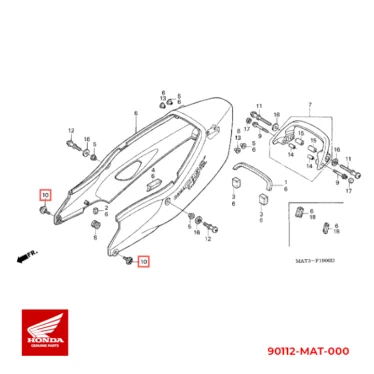 honda skrue, kar, 6x16 90112-MAT-000 90112MAT000
