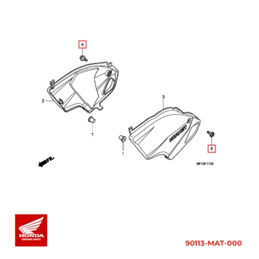 90113-MAT-000 honda skrue, kar, 6x14 90113MAT000