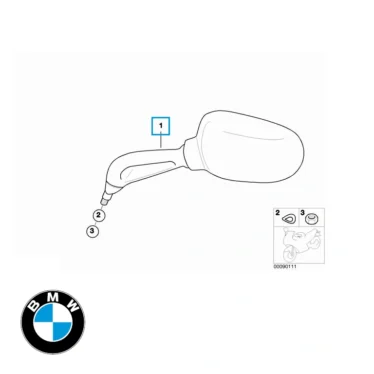 BMW Højre sidespejl K1200RS 00-04