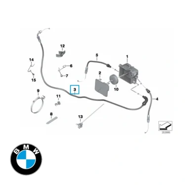 BMW Gaskabel R1200ST 03-07 Original Reservedel