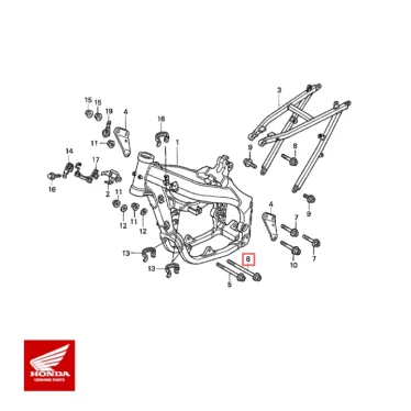 honda original bolt, flange 10x138 crf250 90102-KZ3-J20