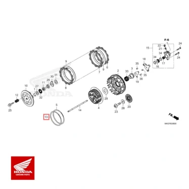 honda original koblingsplade, fjeder vibration 22402-MBN-670