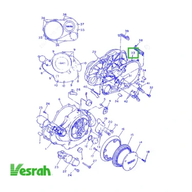 vesrah koblingsdæksel pakning yamaha xv920 xv750 tr1