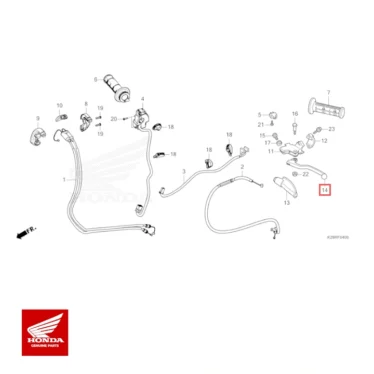 HONDA Original koblingsgreb CRF125 - Image 2