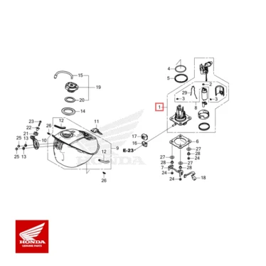 honda benzinpumpeenhed komplet crf250r/450r