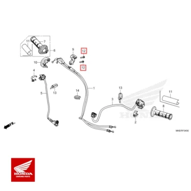 honda original bolt, flange, gasspjæld 6x20