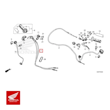 honda original gaskabel kabel gasspjæld crf250/450 22+/21+