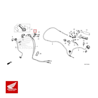 honda original hus, øvre gasspjæld crf250r/450r