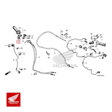 honda original hus, under gasspjæld crf250r/450r 18/17+