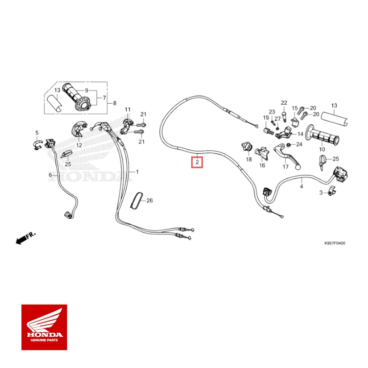HONDA Original koblingskabel CRF250R 2022+