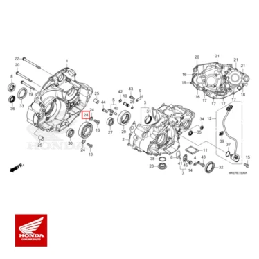 HONDA Original leje, radial kugle, 30x72x19 CRF450R 2019+