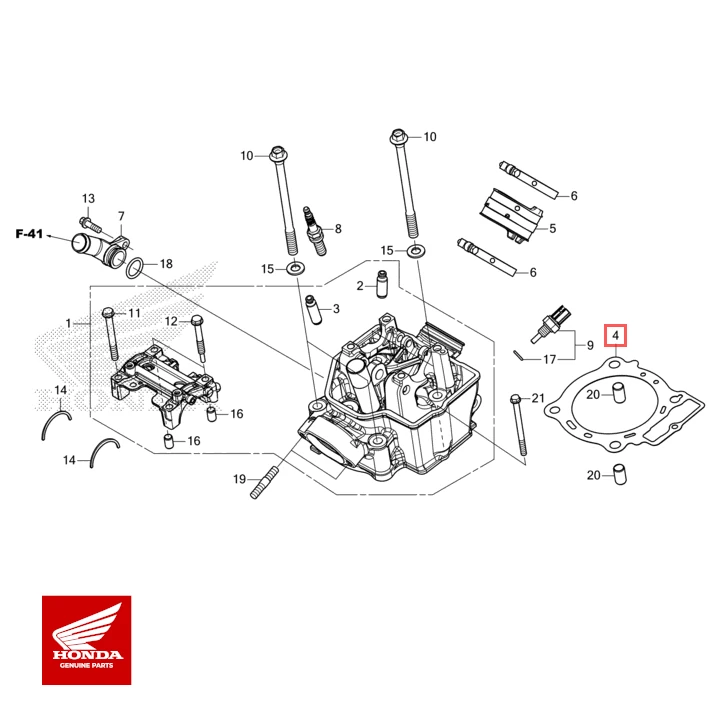 honda original pakning, topstykke crf450r
