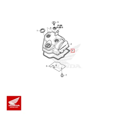 HONDA Pakning, Topstykke Ventilkammer afskærmning CRF450R