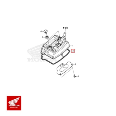 HONDA Pakning komp, topstykke, afskærmning