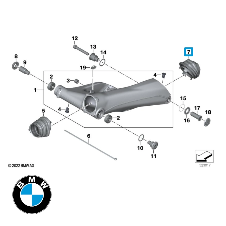 bmw original gummi til kardan r1200/r1250