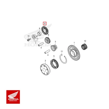 honda original gear, starter, tomgang (53t) (kobling) crf450r 2023+