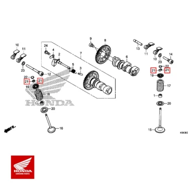 honda original lås til ventilstamme, kile, ventil