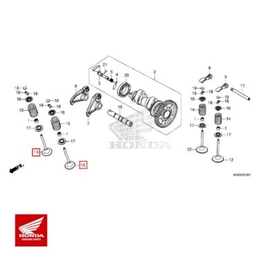 honda original ventil, eks.(knastaksel) crf450r 2013+