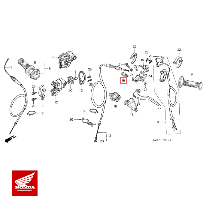 honda original bolt, ledning, justering