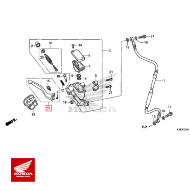 honda original bremsegreb, h. håndtag (greb)