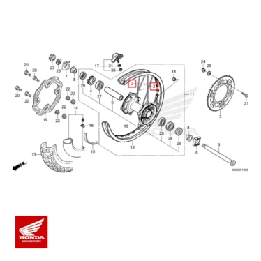 honda original eger sæt (yderside) baghjul