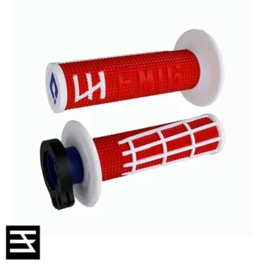 håndtag odi emig2 pro v2 lock on grip, 2 & 4 stroke rød/hvid