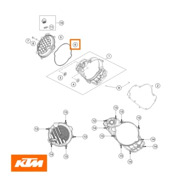 ktm originalt kobling dæksel pakning 125cc/150cc ktm/gas/husq