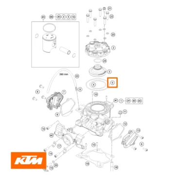 ktm original toppakning o ring 50/85cc 80x2mm ktm/gas/husq