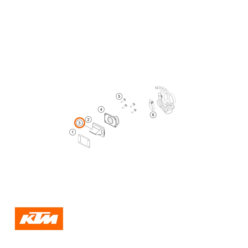 KTM Membran til indsugningsstuds (karburator) KTM/HUS/GAS 50cc/65cc - Billede 2