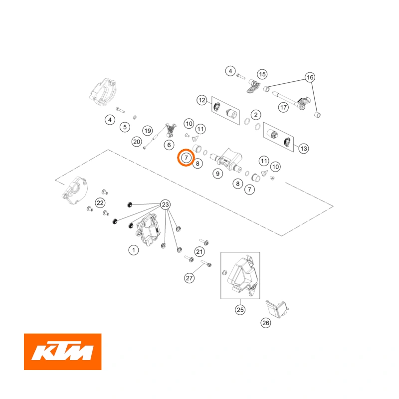 KTM bøsning til udstødning KTM/GAS/HUS 125-300cc - Billede 2