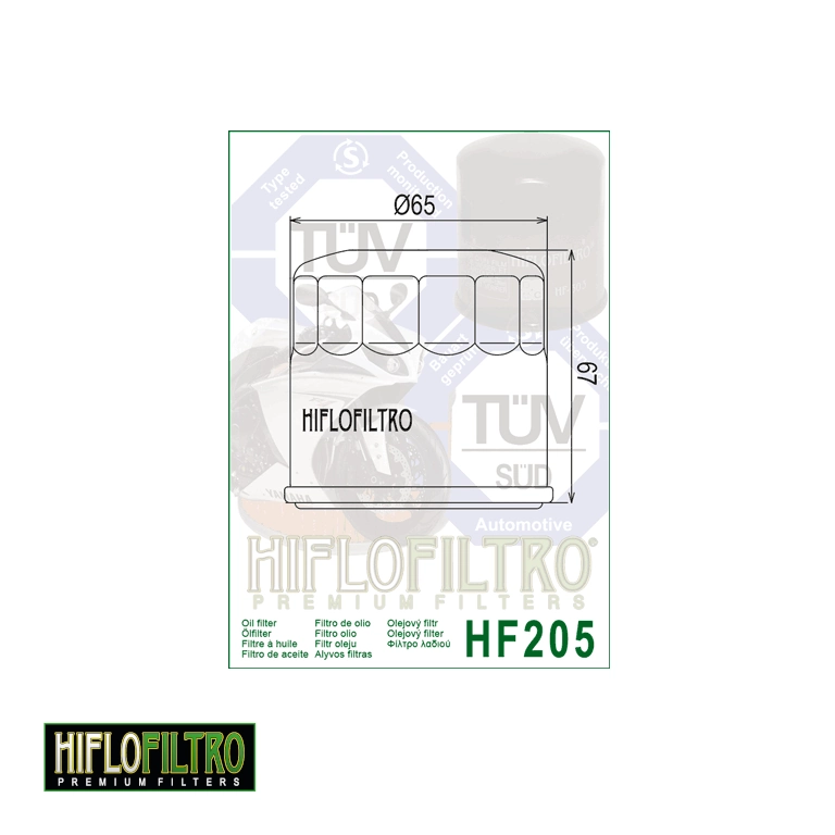hiflo hf205 oliefilter (yamaha)