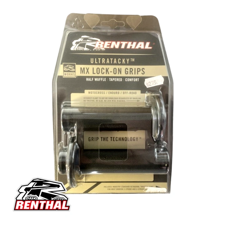 renthal mx r works lock on grips ultratacky (half waffle)